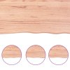 Stolní deska světle hnědá 100x40x(2-6)cm ošetřený masivní dub 3156364