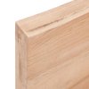 Stolní deska světle hnědá 100x40x(2-6)cm ošetřený masivní dub 3156364