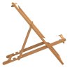 Kempingová židle teak 56 x 105 x 96 cm krémová 43802