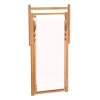 Kempingová židle teak 56 x 105 x 96 cm krémová 43802
