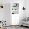Skříň highboard bílá 69,5 x 34 x 180 cm kompozitní dřevo 3189949