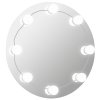 Nástěnné zrcadlo s LED osvětlením kulaté sklo 3078640