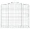 Klenuté gabionové koše 10ks 200x50x160/180cm pozinkované železo 3145711