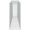 Klenuté gabionové koše 4 ks 400x50x120/140cm pozinkované železo 3145971