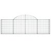 Klenuté gabionové koše 14 ks 200x30x60/80 cm pozinkované železo 3146080