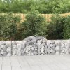 Klenuté gabionové koše 14 ks 200x30x60/80 cm pozinkované železo 3146080