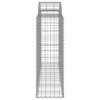 Klenuté gabionové koše 11ks 200x50x120/140cm pozinkované železo 3146350