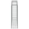 Klenuté gabionové koše 11ks 200x50x140/160cm pozinkované železo 3146371