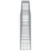 Klenuté gabionové koše 4 ks 400x30x100/120cm pozinkované železo 3146868