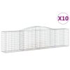 Klenuté gabionové koše 10ks 400x50x100/120cm pozinkované železo 3147004
