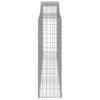 Klenuté gabionové koše 5 ks 400x50x160/180cm pozinkované železo 3147038