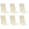 Podušky na židli s vysokým opěradlem 6 ks krémové látka oxford 361882