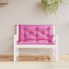 Podušky na zahradní lavici 2 ks růžové 100 x 50 x 7 cm textil 361676