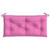 Podušky na zahradní lavici 2 ks růžové 100 x 50 x 7 cm textil 361676