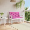 Podušky na zahradní lavici 2 ks růžové 100 x 50 x 7 cm textil 361676