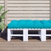 Poduška na palety tyrkysová 120 x 80 x 12 cm textil 360534