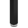 Čajový stolek černý a bílý mramor 70 cm tvrzené sklo 331620