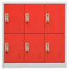 Uzamykatelná skříň světle šedá a červená 90 x 45 x 92,5 cm ocel 336438