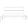 Kovový rám postele s čelem bílý 120 x 200 cm 352366