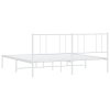 Kovový rám postele s čelem bílý 180 x 200 cm 352533