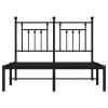 Kovový rám postele s čelem černý 120 x 200 cm 353535
