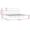 Kovový rám postele s čelem bílý 193 x 203 cm 353690