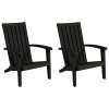 Zahradní židle Adirondack 2 ks černé polypropylen 364167