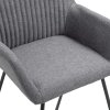 Jídelní židle 2 ks tmavě šedé textil 249808
