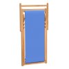 Kempingová židle teak 56 x 105 x 96 cm modrá 43803