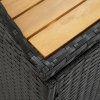 Zahradní lavice s úložným prostorem 120 cm polyratan černá 46480