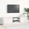 TV stolek bílý s vysokým leskem 140x40x35,5 cm kompozitní dřevo 800654