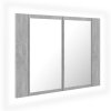 LED koupelnová skříňka se zrcadlem betonově šedá 60x12x45 cm 804960