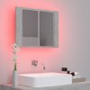 LED koupelnová skříňka se zrcadlem betonově šedá 60x12x45 cm 804960