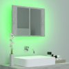LED koupelnová skříňka se zrcadlem betonově šedá 60x12x45 cm 804960