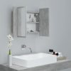 LED koupelnová skříňka se zrcadlem betonově šedá 60x12x45 cm 804960