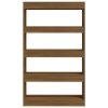 Knihovna/dělicí stěna hnědý dub 80x30x135 cm kompozitní dřevo 813622