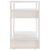 Knihovna / dělicí stěna bílá 60 x 35 x 57 cm masivní borovice 813875