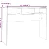 Konzolový stolek kouřový dub 105 x 30 x 80 cm kompozitní dřevo 815939