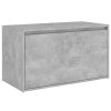 Lavice do předsíně 80x40x45 cm betonově šedá kompozitní dřevo 808670