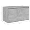 Lavice do předsíně 80x40x45 cm betonově šedá kompozitní dřevo 808670