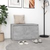 Lavice do předsíně 80x40x45 cm betonově šedá kompozitní dřevo 808670