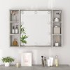 Zrcadlová skříňka s LED betonově šedá 76 x 15 x 55 cm 808859