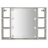 Zrcadlová skříňka s LED betonově šedá 76 x 15 x 55 cm 808859