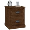 Noční stolky 2 ks hnědý dub 39 x 39 x 47,5 cm kompozitní dřevo 816159