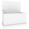 Úložný box bílý 70 x 40 x 38 cm kompozitní dřevo 816504
