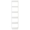 Knihovna / dělicí stěna bílá 40 x 35 x 167 cm masivní borovice 810855