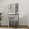 Toaletní stolek s LED šedý sonoma 60 x 40 x 140 cm 820443