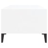 Konferenční stolek bílý s leskem 90x50x36,5 cm kompozitní dřevo 821070