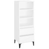 Skříň highboard bílá 40 x 36 x 110 cm kompozitní dřevo 821244