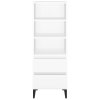 Skříň highboard bílá 40 x 36 x 110 cm kompozitní dřevo 821244